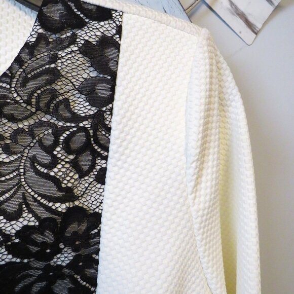 Beautiful 2 Pcs Danny &‎ Nicoles Dress Black & Cream Dress w/ Lace Size 6 - Picture 10 of 16